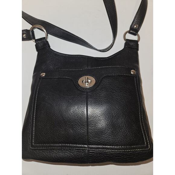 COACH F16533 Penelope Turnlock Black Pebbled Leather Crossbody EUC 11x10 - Picture 5 of 12